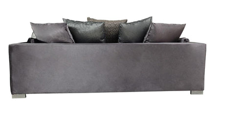 Skylar Gray Velvet Sofa & Loveseat - Ella Furniture
