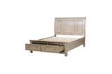 Bethel Gray Modern Classic Transitional Solid Wood Panel Storage Bedroom Set - Ella Furniture