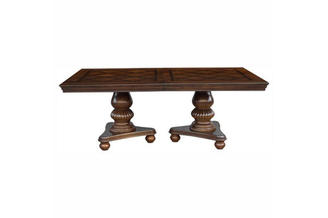 Lordsburg Brown Cherry Solid Wood Faux Leather Upholstered Seat Rectangular Dining Room Set - Ella Furniture