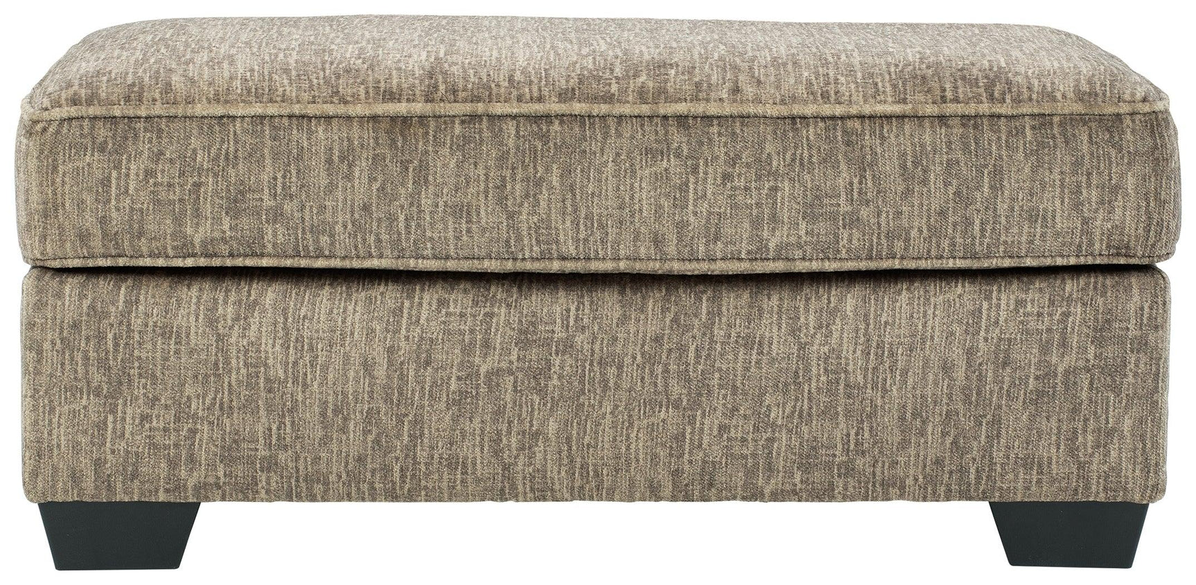 Olin Chocolate Chenille Ottoman - Ella Furniture