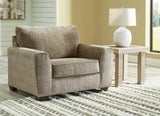 Olin Chocolate Sofa, Loveseat, Chair And Ottoman - Ella Furniture