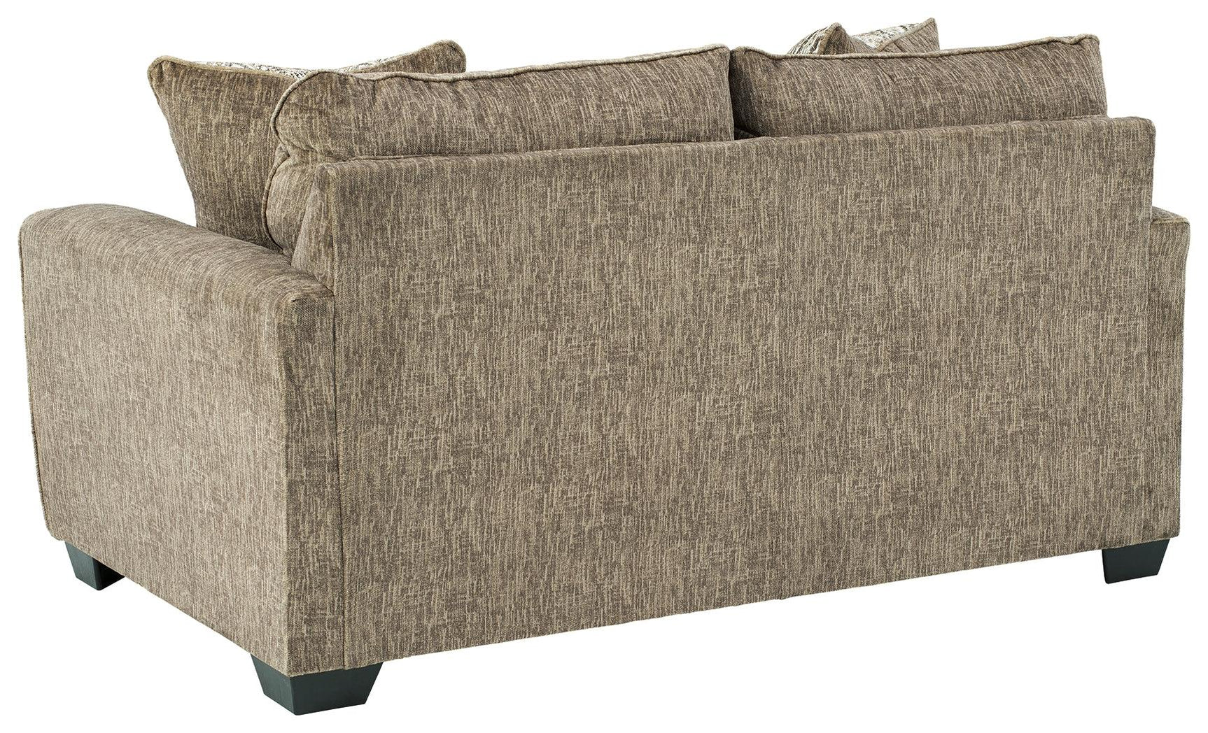 Olin Chocolate Chenille Loveseat - Ella Furniture