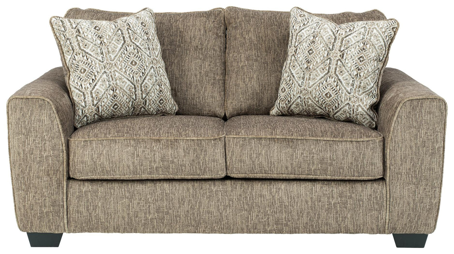 Olin Chocolate Chenille Loveseat - Ella Furniture