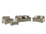 Olin Chocolate Sofa, Loveseat, Chair And Ottoman - Ella Furniture