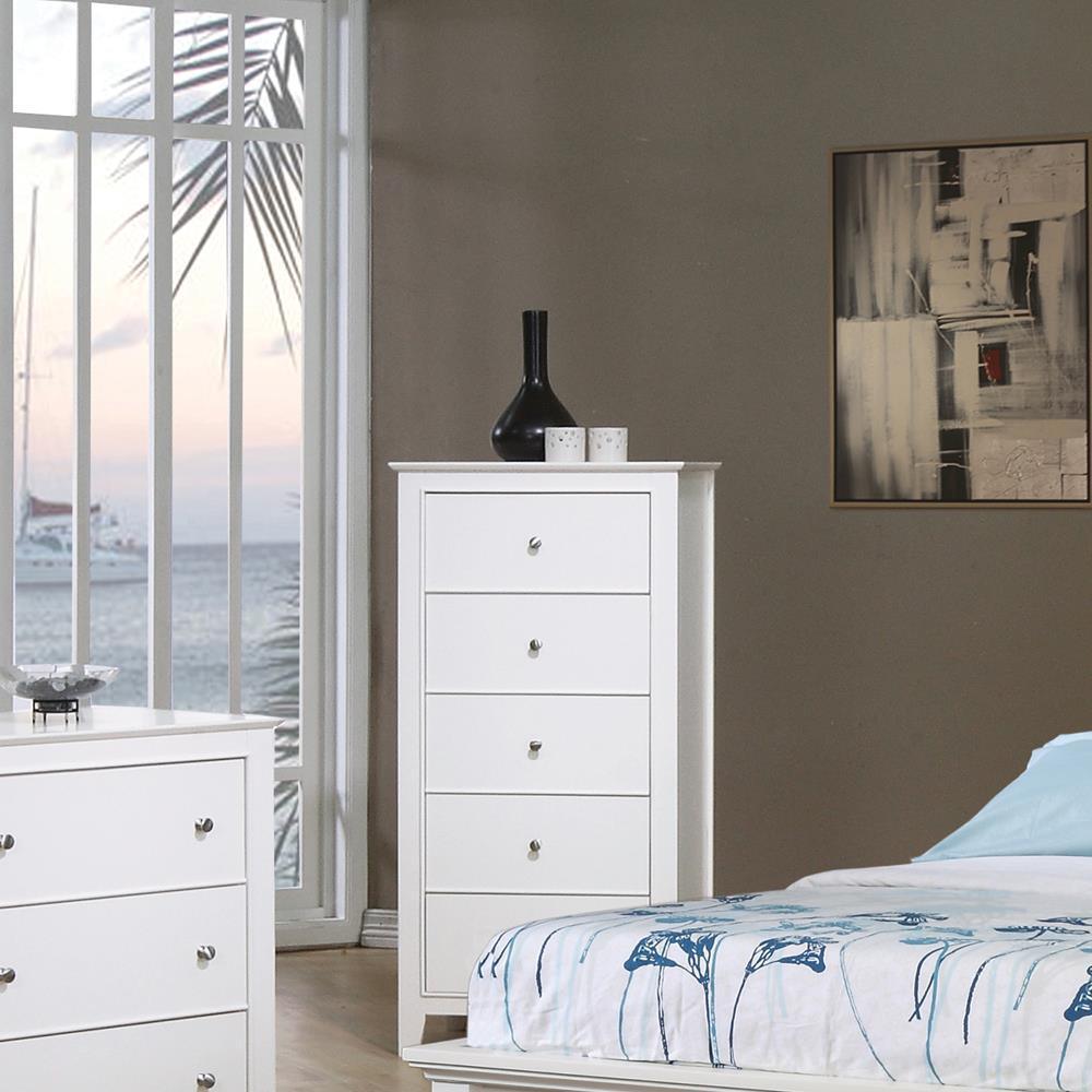 Selena 5-Drawer Chest Buttermilk - Ella Furniture