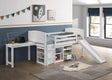 Millie Twin Workstation Loft Bed White - Ella Furniture