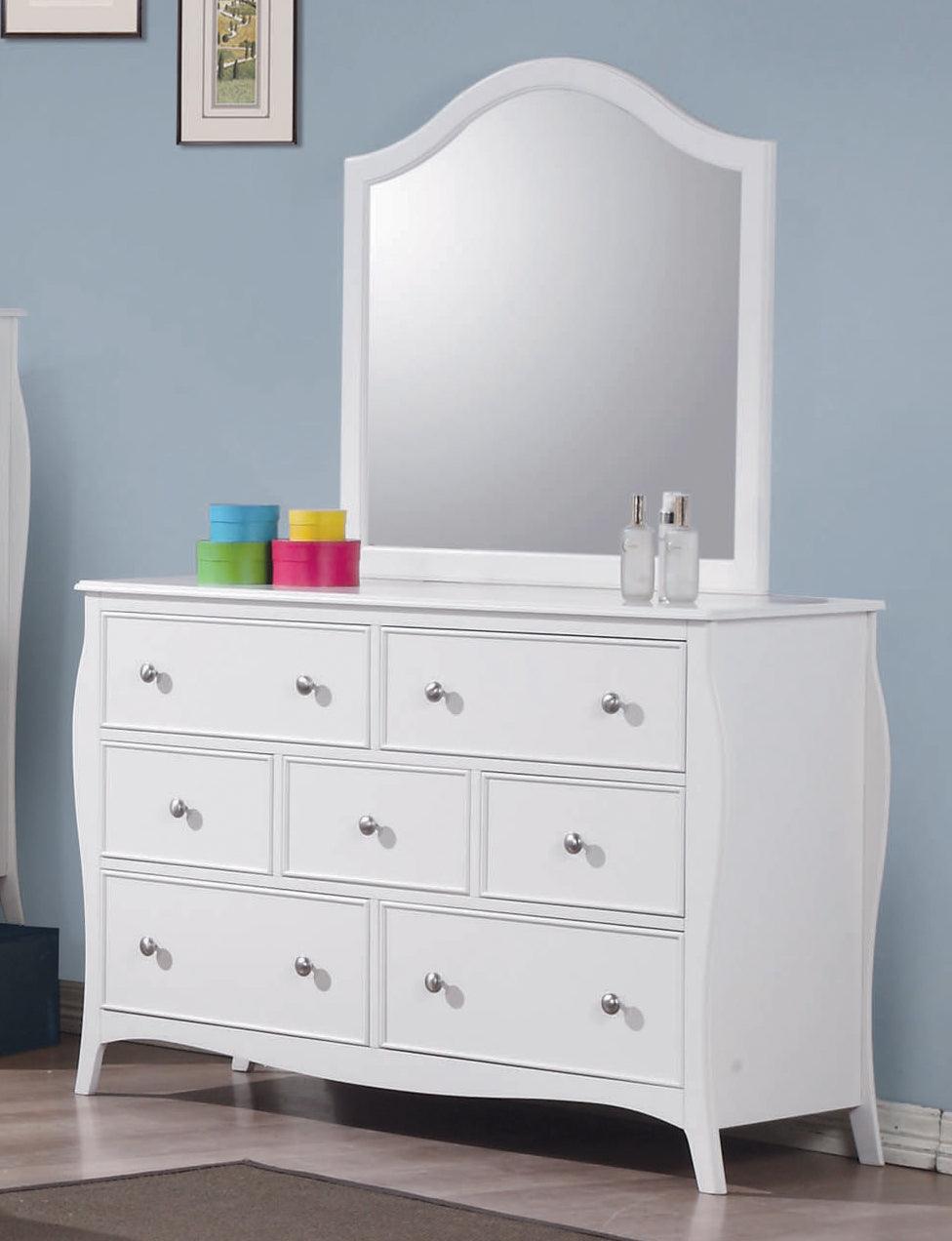 Dominique Dresser Mirror White - Ella Furniture