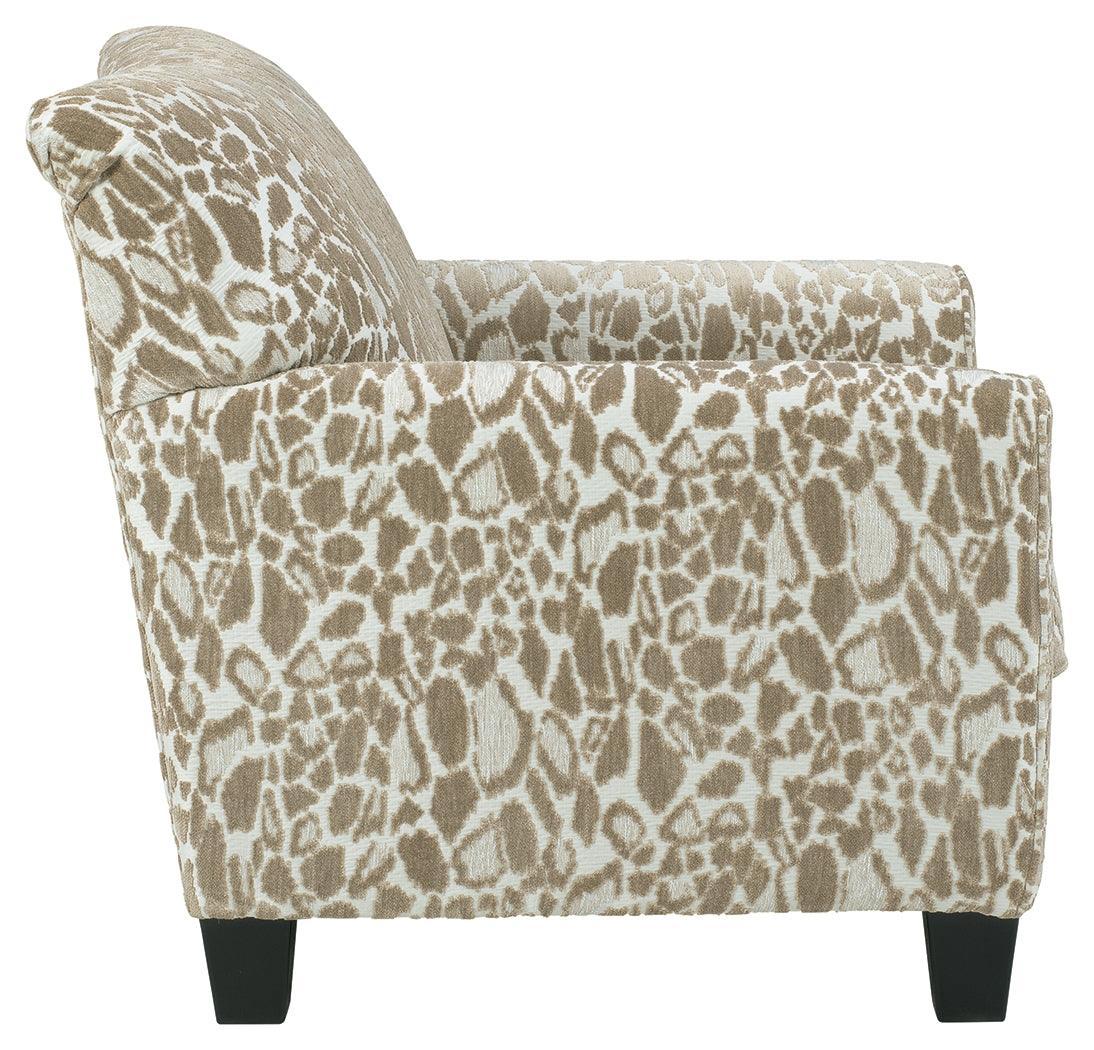 Dovemont Putty Chenille Accent Chair - Ella Furniture