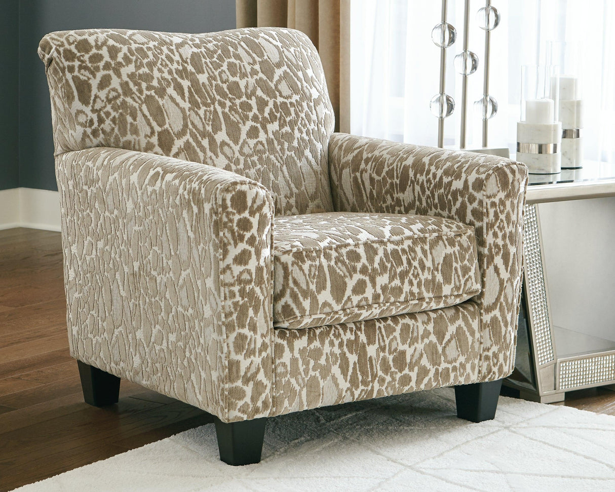 Dovemont Putty Chenille Accent Chair - Ella Furniture