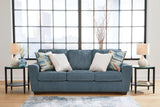 Cashton Blue Chenille Sofa - Ella Furniture