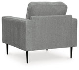 Hazela Charcoal Chenille Chair - Ella Furniture