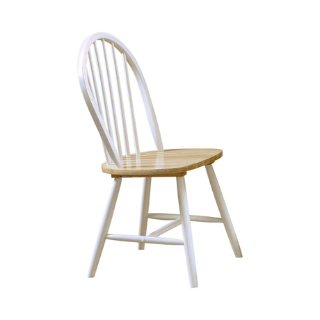 G4241 Natural Brown And White Circular Dining Room Set - Ella Furniture