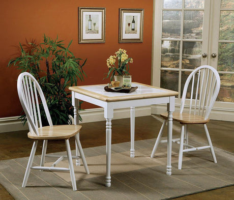 Cinder Windsor Side Chairs Natural Brown And White (Set Of 4) - Ella Furniture