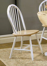 G4241 Natural Brown And White Circular Dining Room Set - Ella Furniture