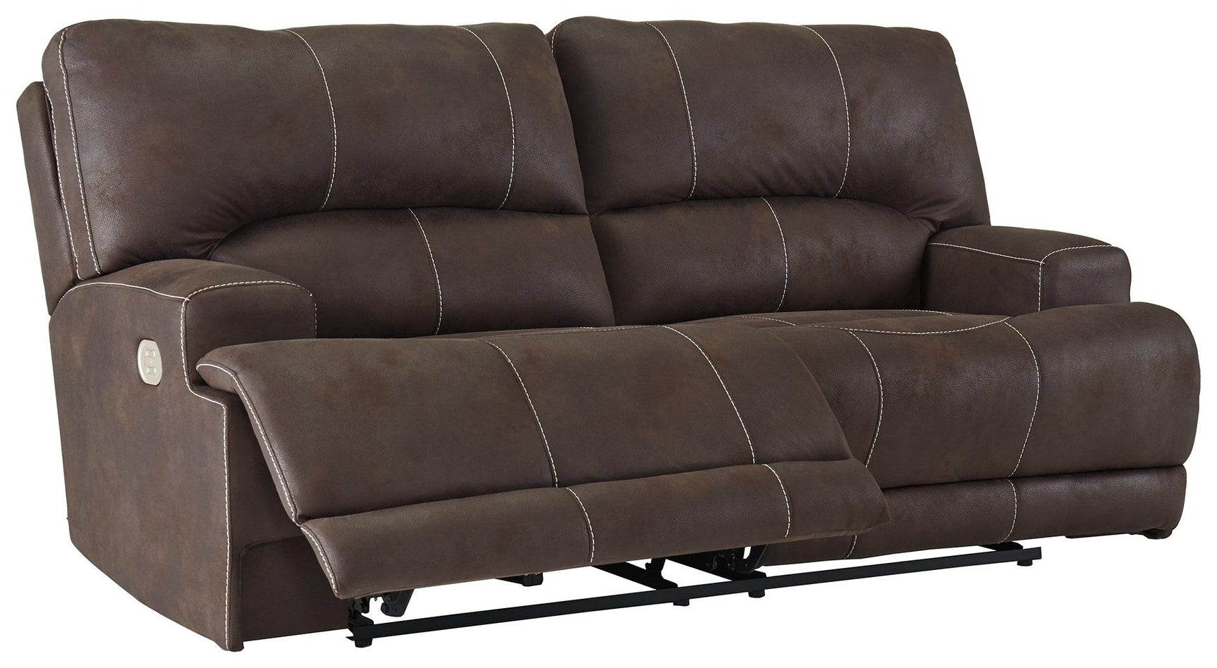 Kitching Java Faux Leather Power Reclining Sofa - Ella Furniture