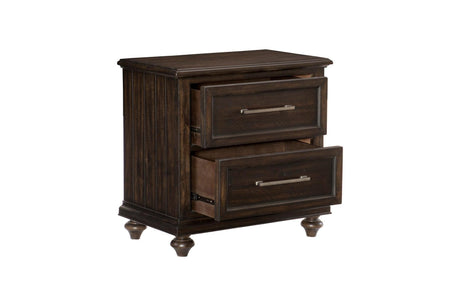 Cardano Driftwood Charcoal Modern Contemporary Acacia Solid Wood Panel Bedroom Set - Ella Furniture