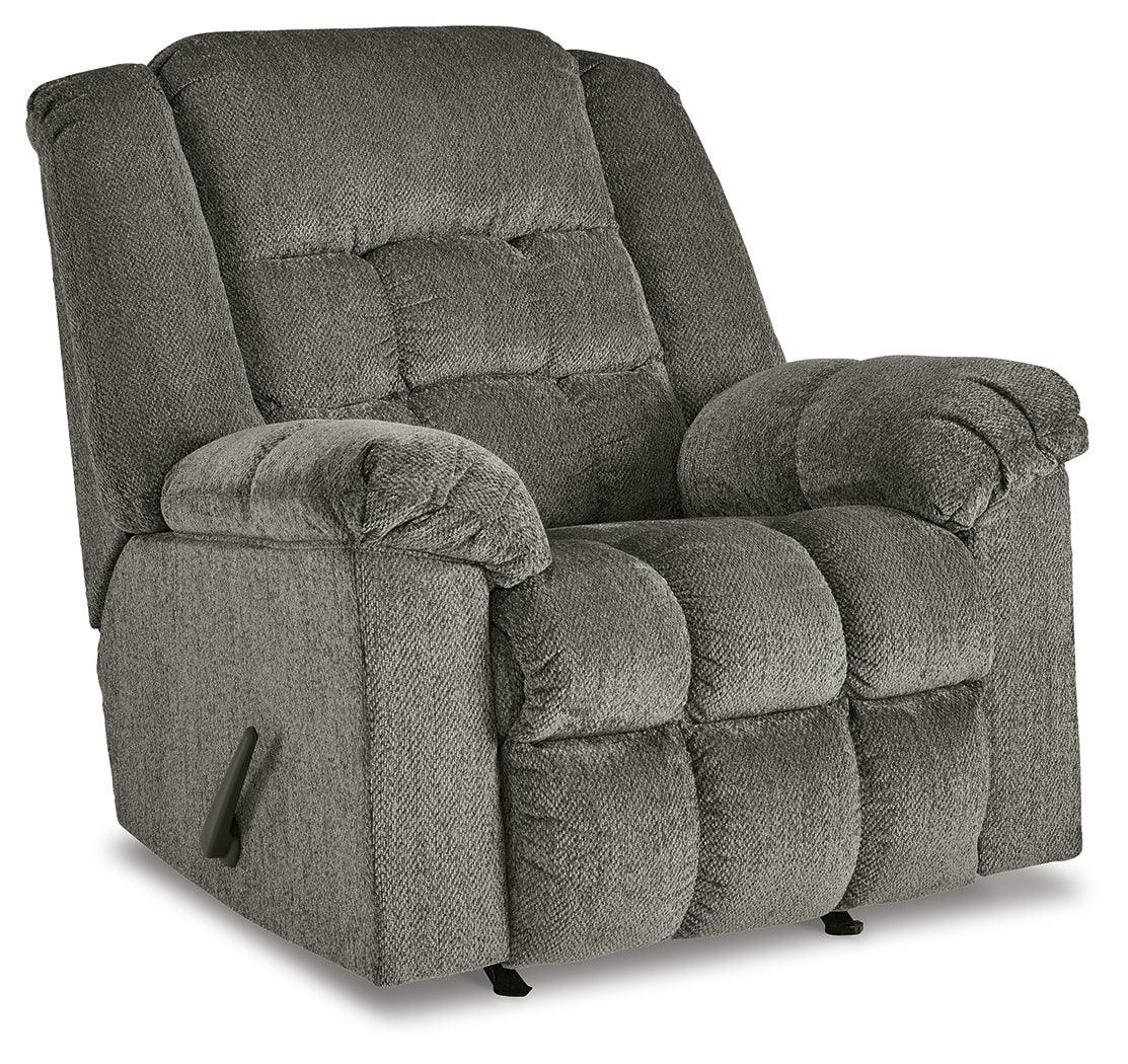 Kegler Putty Chenille Recliner - Ella Furniture