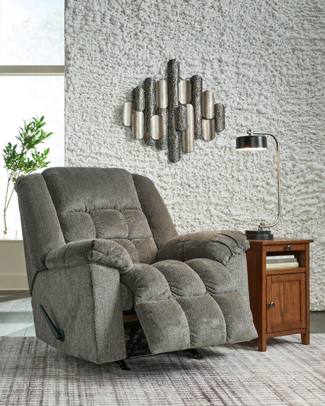 Kegler Putty Chenille Recliner - Ella Furniture
