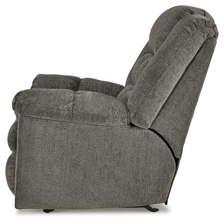 Kegler Putty Chenille Recliner - Ella Furniture