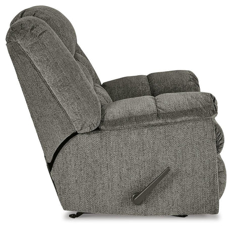 Kegler Putty Chenille Recliner - Ella Furniture