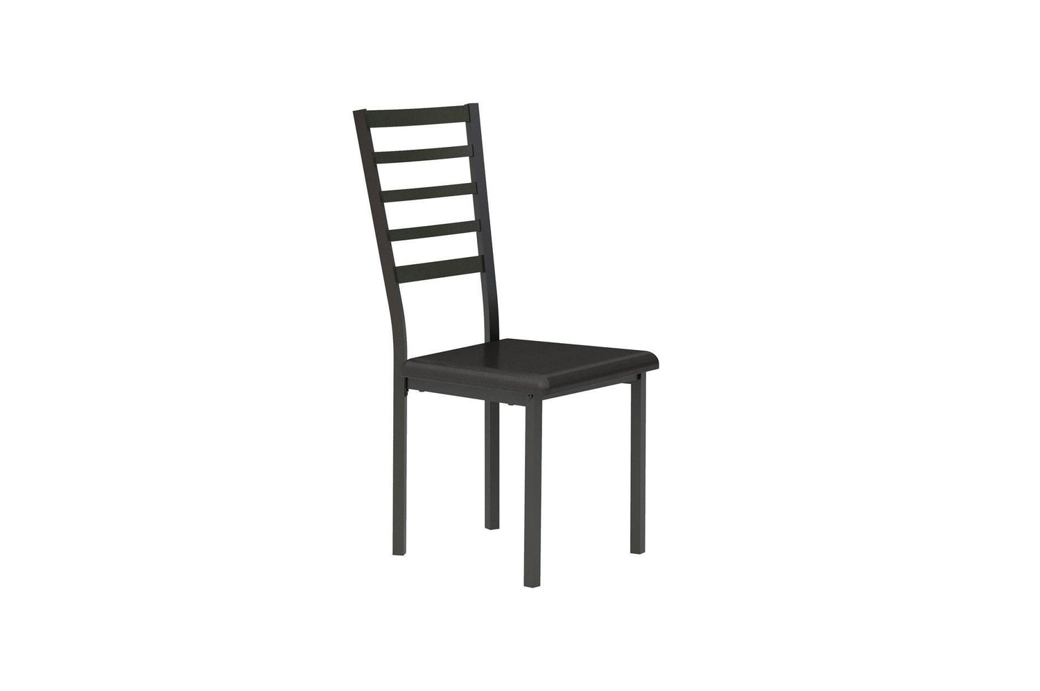 Madigan Dark Modern Industrial Wood Metal Faux Leather Seat Writing Desk And Chair - Ella Furniture