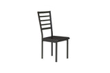 Madigan Dark Modern Industrial Wood Metal Faux Leather Seat Writing Desk And Chair - Ella Furniture