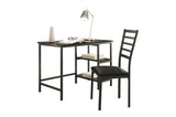 Madigan Dark Modern Industrial Wood Metal Faux Leather Seat Writing Desk And Chair - Ella Furniture