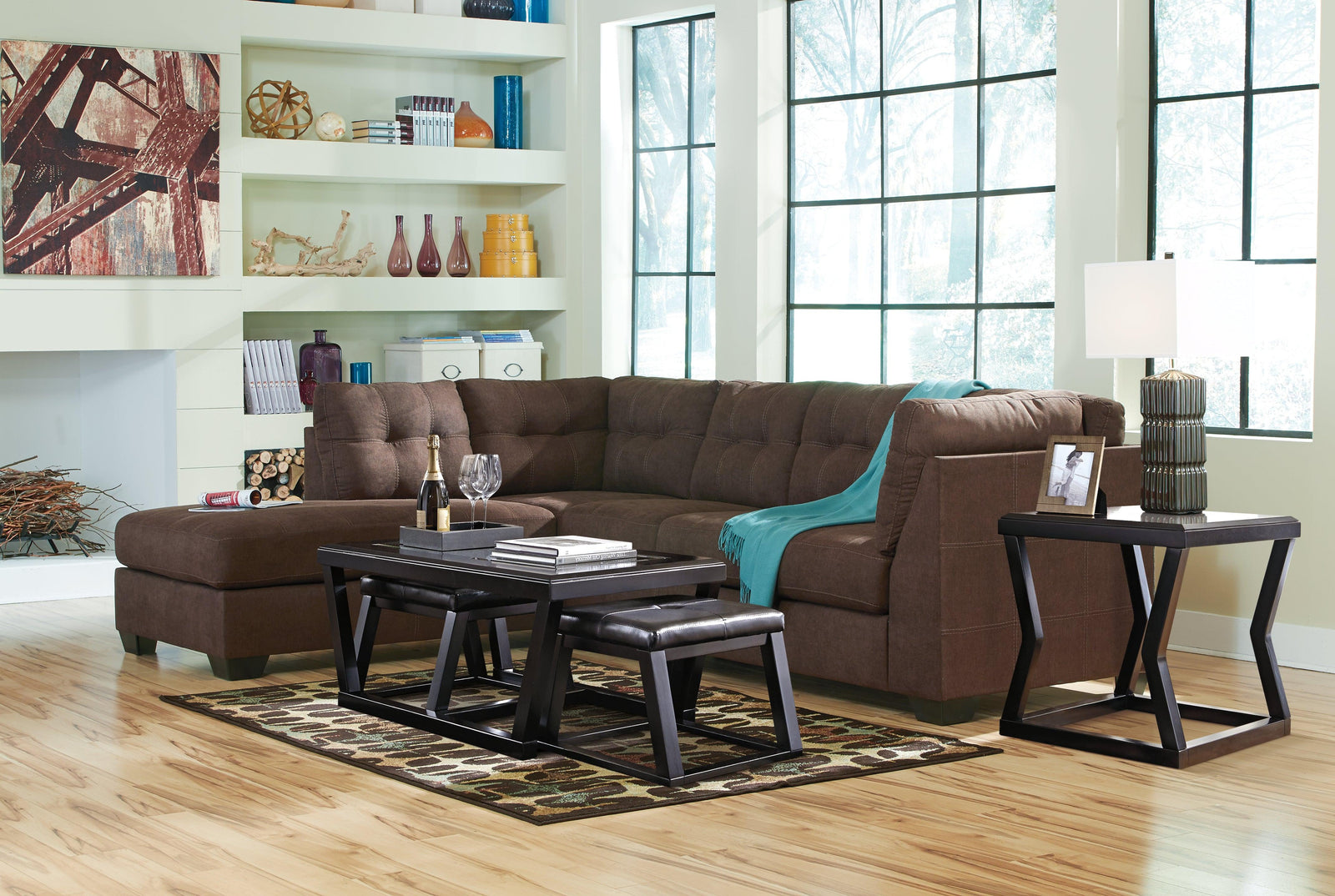 Kelton Espresso Coffee Table With 2 End Tables