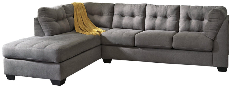 Maier Charcoal 2-Piece Sleeper Sectional With Chaise - Ella Furniture