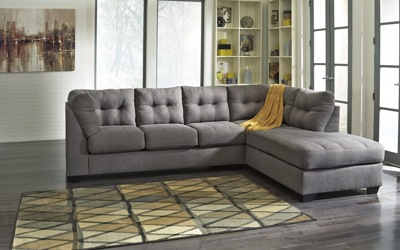Maier Charcoal 2-Piece Sectional With Chaise