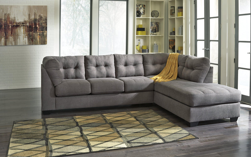 Maier Charcoal 2-Piece Sectional With Chaise - Ella Furniture