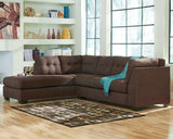 Maier Walnut 2-Piece Sectional With Chaise - Ella Furniture