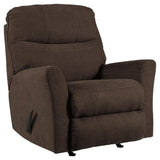 Maier Walnut Chenille Recliner - Ella Furniture