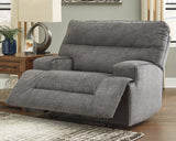 Coombs Charcoal Microfiber Oversized Recliner - Ella Furniture