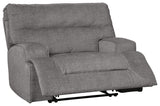 Coombs Charcoal Microfiber Oversized Power Recliner - Ella Furniture