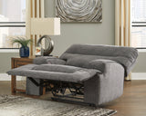 Coombs Charcoal Microfiber Oversized Power Recliner - Ella Furniture