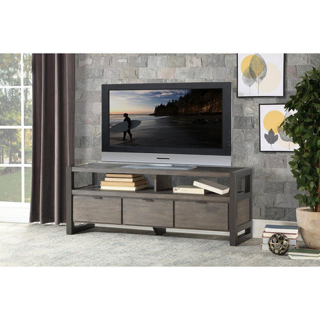 Prudhoe Power Gunmetal Modern Contemporary Acacia Veneer, Wood And Engineered Wood Tv Stand - Ella Furniture