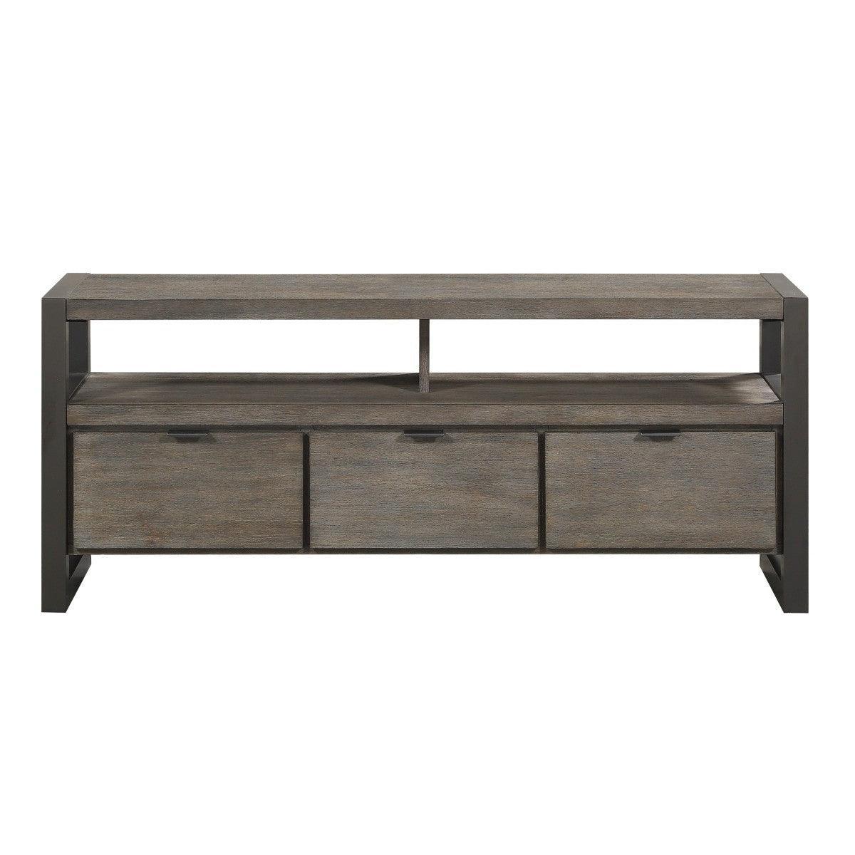 Prudhoe Power Gunmetal Modern Contemporary Acacia Veneer, Wood And Engineered Wood Tv Stand - Ella Furniture