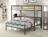 Fisher Twin Workstation Loft Bed Gunmetal - Ella Furniture