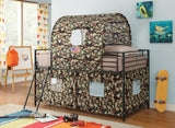 Camouflage Tent Loft Bed With Ladder Army Green - Ella Furniture