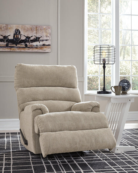 Man Fort Dusk Chenille Recliner - Ella Furniture