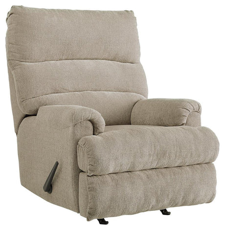 Man Fort Dusk Chenille Recliner - Ella Furniture