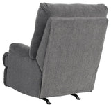 Man Fort Graphite Chenille Recliner - Ella Furniture