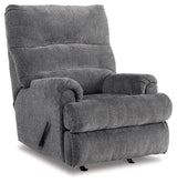 Man Fort Graphite Chenille Recliner - Ella Furniture