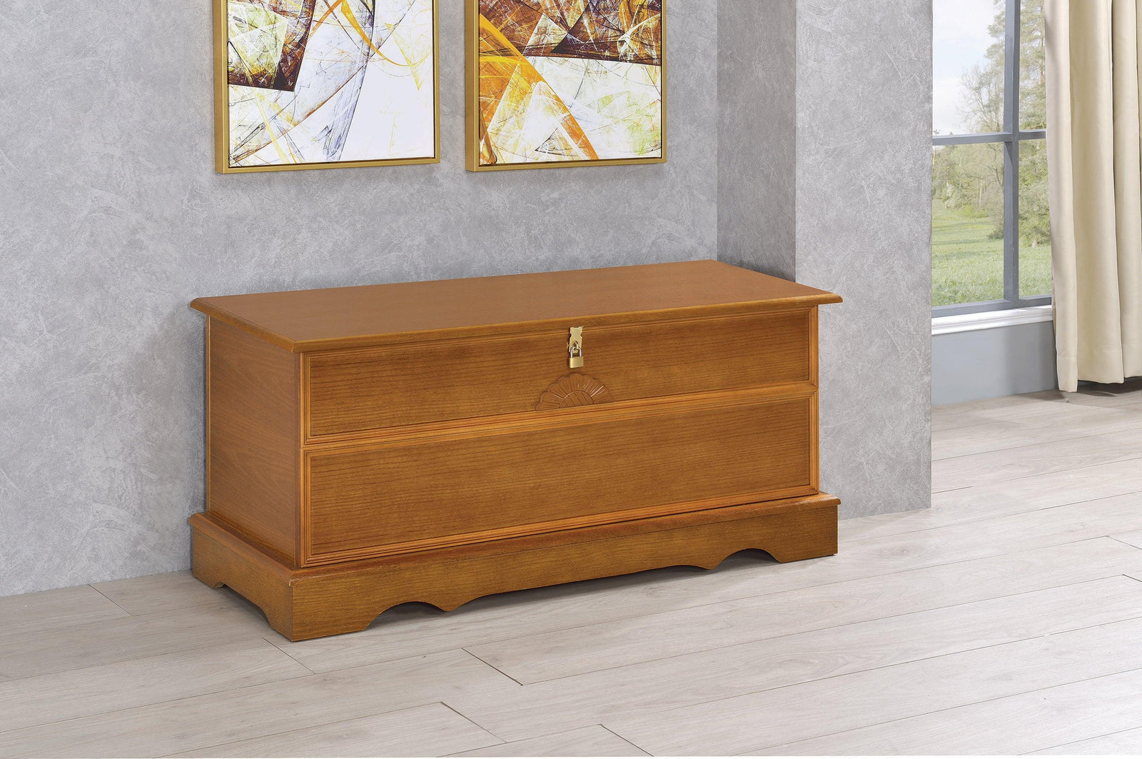 Paula Rectangular Cedar Chest Honey - Ella Furniture