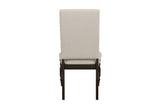 Yates Neutral Modern Industrial Sleek Fabric Upholstered Seat Rectangular Dining Room Set - Ella Furniture