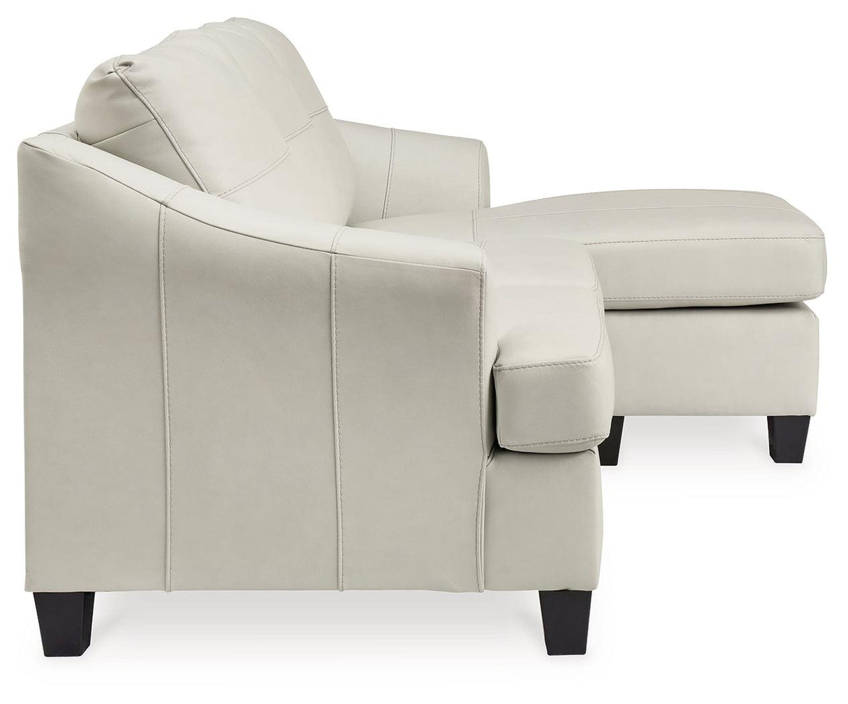 Genoa Coconut Leather Sofa Chaise - Ella Furniture