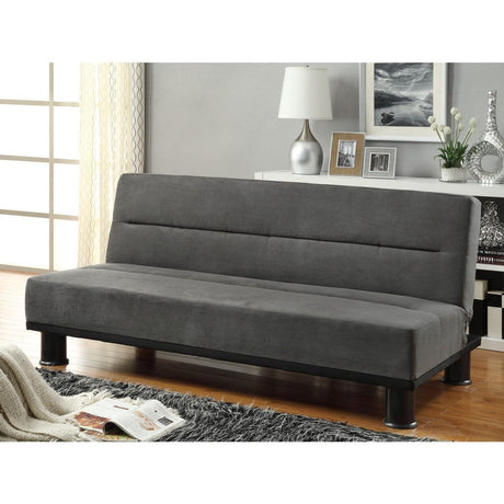 Callie Gray Contemporary Solid Wood And Plywood Microfiber Fabric Upholstery Elegant Lounger - Ella Furniture