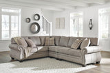 Olsberg Steel Faux Leather 3-Piece Sectional - Ella Furniture