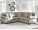 Olsberg Steel Faux Leather 2-Piece Sectional - Ella Furniture